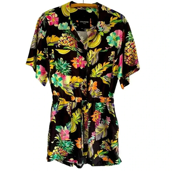 Le Superbe Fruit Salad Belted Romper Size 4 - Picture 12 of 12